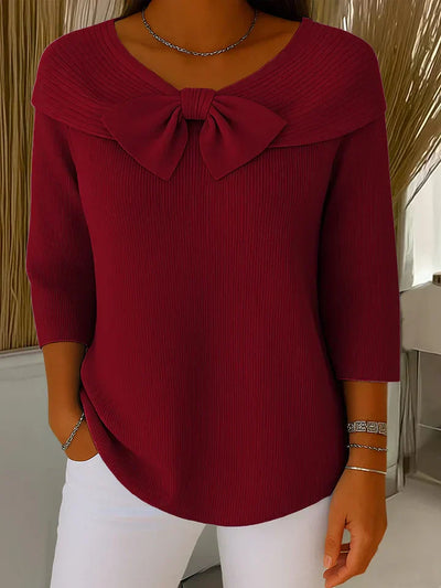 Lira | Timeless Elegance in a Knitted Bow Top