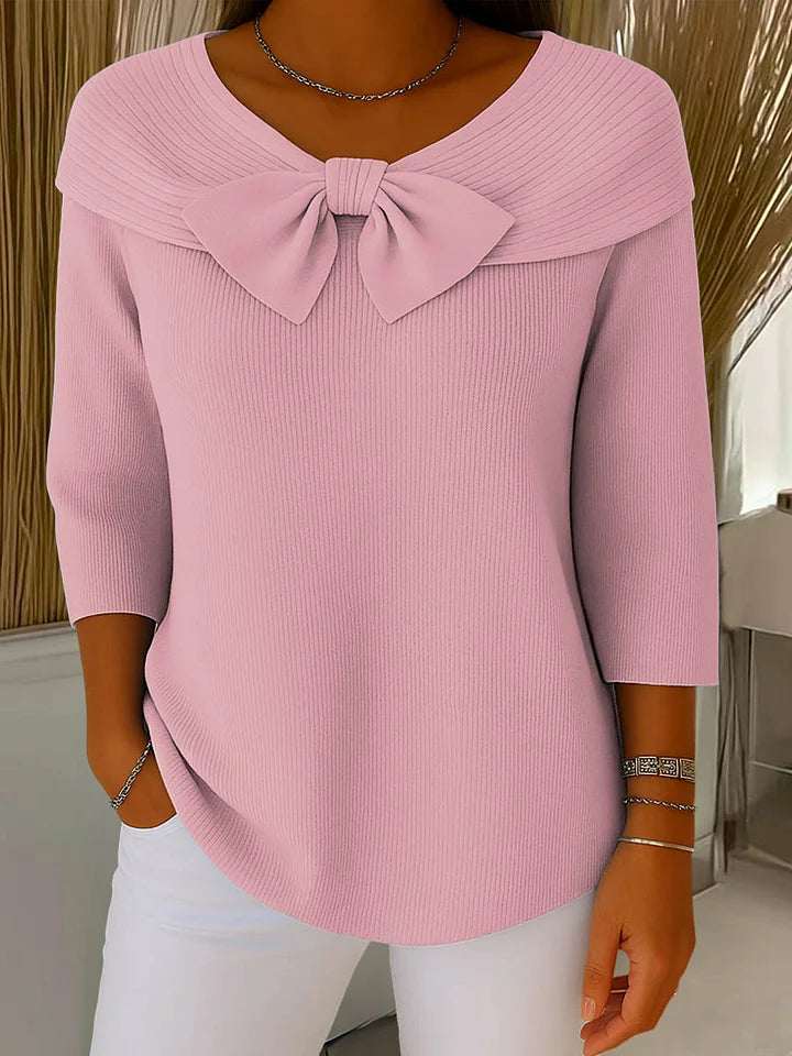 Lira | Timeless Elegance in a Knitted Bow Top