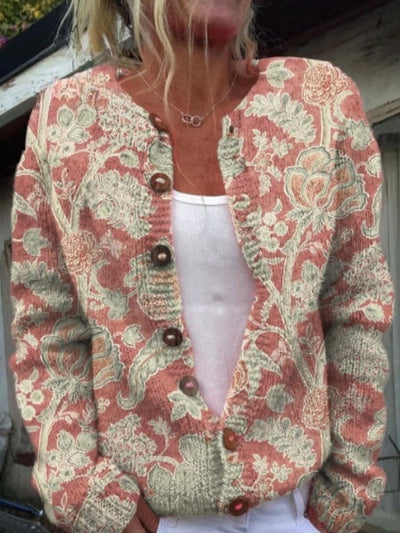 Melissa | Beautiful Floral Print Cardigan with Buttons