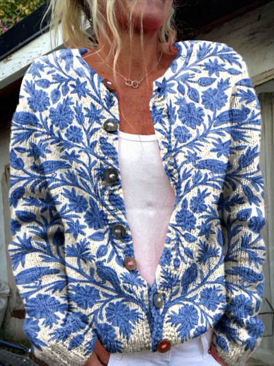 Melissa | Beautiful Floral Print Cardigan with Buttons