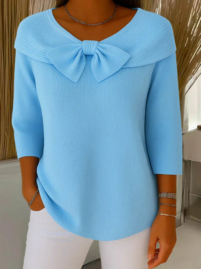 Lira | Timeless Elegance in a Knitted Bow Top
