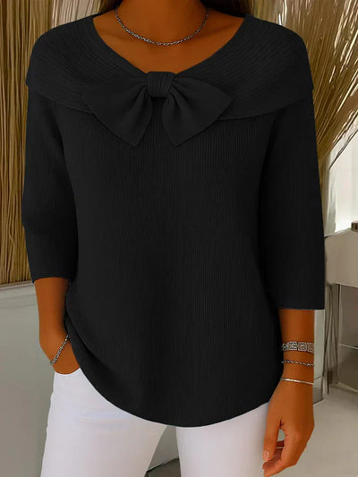 Lira | Timeless Elegance in a Knitted Bow Top