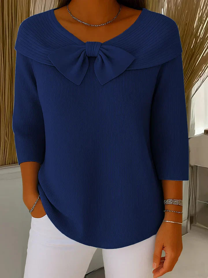 Lira | Timeless Elegance in a Knitted Bow Top