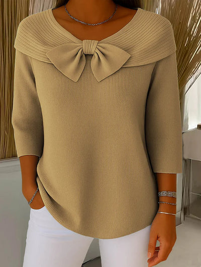 Lira | Timeless Elegance in a Knitted Bow Top