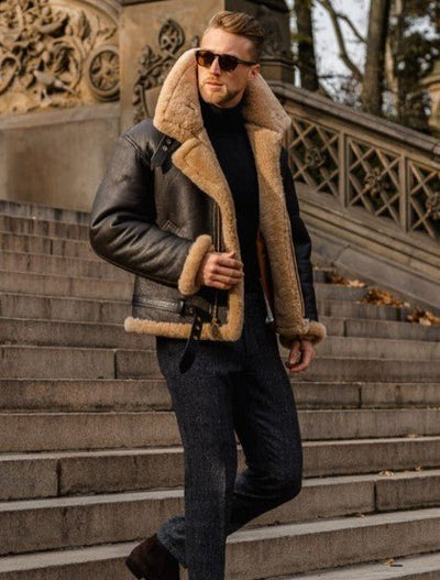 Bomber Jacket | Luxury shearling leather jacket